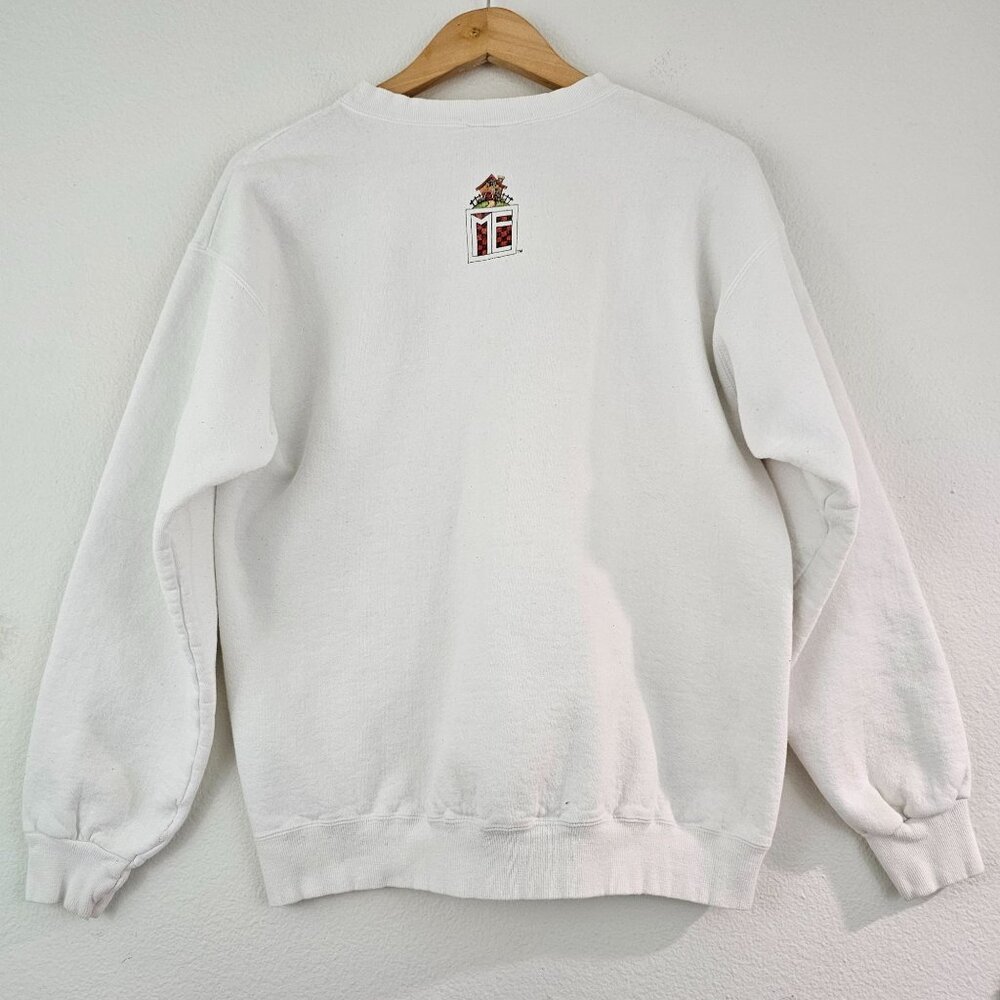 VTG 90s Hanes Sz M Mary Engelbreit Put Your Heart In It Sweatshirt Valentine Luv - Picture 3 of 13